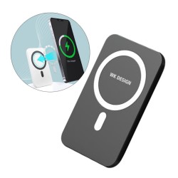 Ασύρματος Φορτιστής WK Design Magnetic Wireless Power Bank 5000 mAh, MagSafe Compatible (WP-215 bla