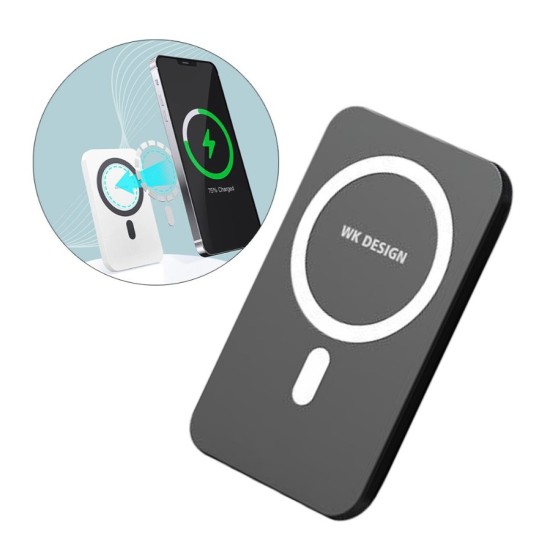 Ασύρματος Φορτιστής WK Design Magnetic Wireless Power Bank 5000 mAh, MagSafe Compatible (WP-215 bla
