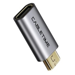 CABLETIME αντάπτορας OTG Micro USB σε USB Type-C C160, γκρι CABLETIME αντάπτορας OTG Micro USB σε USB Type-C C160, γκρι