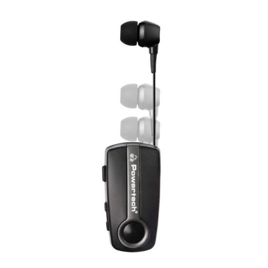 POWERTECH Bluetooth earphone Klipp 2 PT-998, multipoint, BT V5.1, γκρι POWERTECH Bluetooth earphone Klipp 2 PT-998, multipoint, BT V5.1, γκρι
