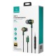 USAMS earphones με μικρόφωνο US-SJ482, Type-C, 10mm, 1.2m, πράσινα
