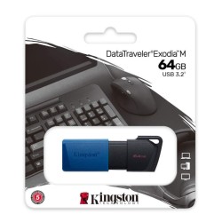 Kingston DataTraveler Exodia M 64GB USB 3.2 Stick Μαύρο