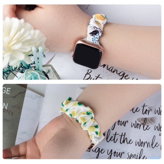 Fabric Watch 7 band 7/6/5/4/3/2 / SE (45/44 / 42mm) strap bracelet bracelet with elastic Μπλε Fabric Watch 7 band 7/6/5/4/3/2 / SE (45/44 / 42mm) strap bracelet bracelet with elastic Μπλε