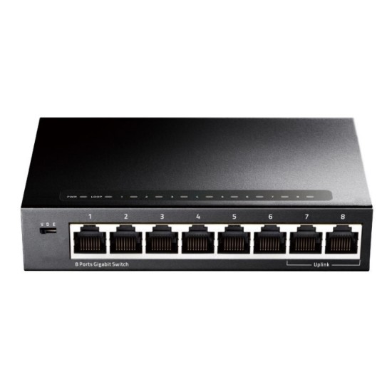 CUDY desktop switch GS108, 8-port Gigabit, 10/100/1000Mbps