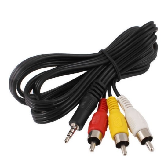 Powertech Cable 3.5mm male - Component male / Analog Audio male / Composite male 1.5m (CAB-R010)