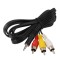 Powertech Cable 3.5mm male - Component male / Analog Audio male / Composite male 1.5m (CAB-R010)
