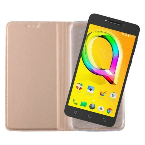 Volte-Tel Θήκη Alcatel A5 LED 5.2" Book Magnet Stand Χρυσό