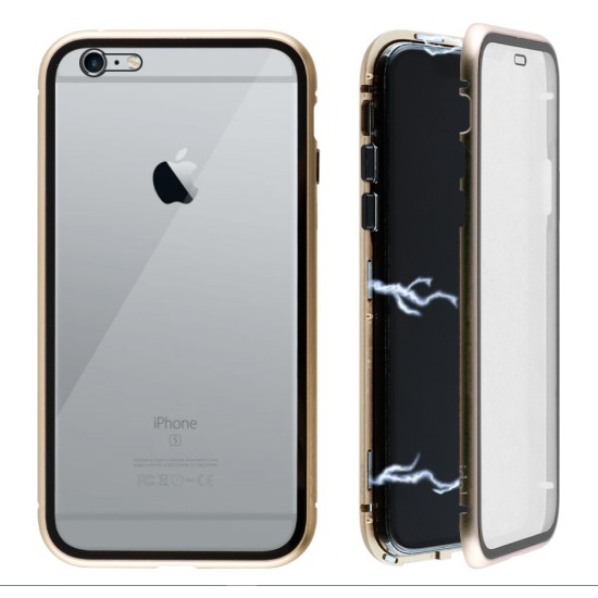 Θήκη Magnetic K Tempered iPhone 6S Plus Χρυσό