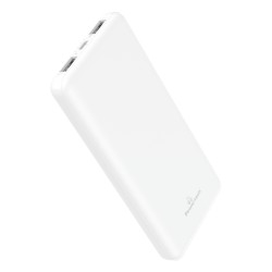 Powertech Power Bank PT-804 10000mAh, 2x USB Output, 2.1A, Λευκό