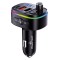 Powertech FM Transmitter PT-958 με οθόνη, RGB, QC3.0, Bluetooth, Μαύρο