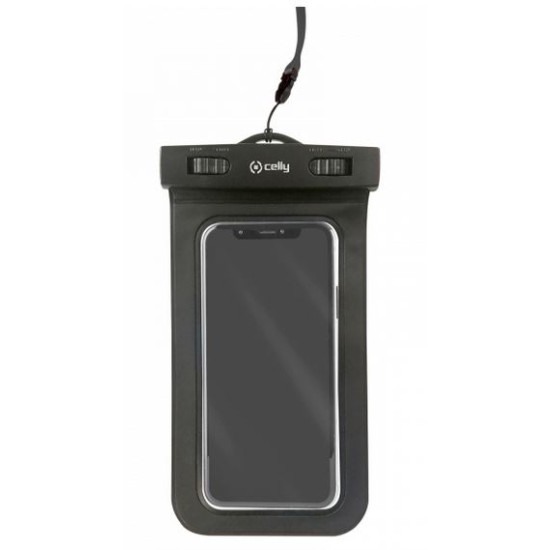 Celly WaterProof Splash Case UP TO 6.5' Μαύρο