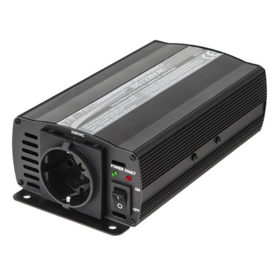Kemot Inverter αυτοκινήτου URZ3161, 12V σε 230V, 300W Μαύρο