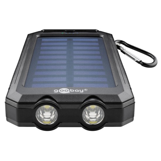 Goobay Power Bank με φακό 49216, 8000mAh, 2x output, 2A, Μαύρο