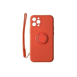 Back Case Silicon Ring iPhone 12 Pro Max 6,7' Κόκκινο