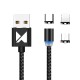 Wozinsky Magnetic Cable USB / micro USB / USB Typ C / Lightning 1m with LED light (WMC-01) Μαύρο