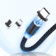 Wozinsky Magnetic Cable USB / micro USB / USB Typ C / Lightning 1m with LED light (WMC-01) Μαύρο