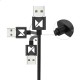 Wozinsky Magnetic Cable USB / micro USB / USB Typ C / Lightning 1m with LED light (WMC-01) Μαύρο