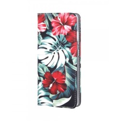 Θήκη SMART TRENDY Book for Samsung A32 5G, Πολύχρωμα λουλούδια Κόκκινα