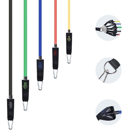 Wozinsky Λάστιχα Γυμναστικής 11 Pack Set Include 5 Stackable Exercise Bands (WRTS5-01)