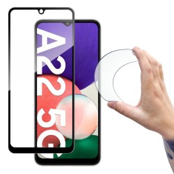 Wozinsky Full Cover Flexi Nano Glass Hybrid Screen Protector with frame for Samsung Galaxy A22 5G Μ