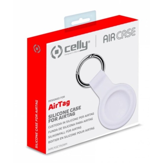 Celly Airtag Silicone Case Λευκό