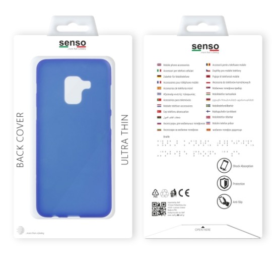 Θήκη Senso Soft Touch Samsung A6 Plus 2018 Μπλε