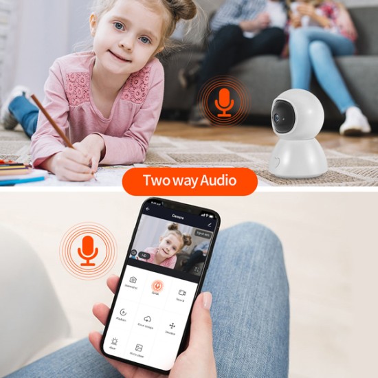 SECTEC ασύρματη smart κάμερα ST-288-2MTY-SB, 2MP, WiFi, TF/Cloud
