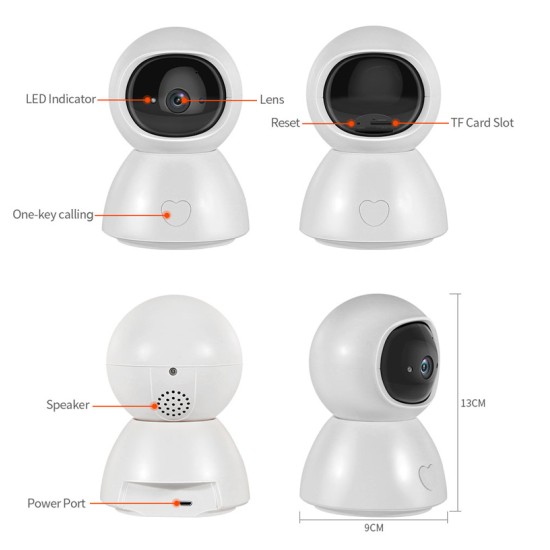 SECTEC ασύρματη smart κάμερα ST-288-2MTY-SB, 2MP, WiFi, TF/Cloud