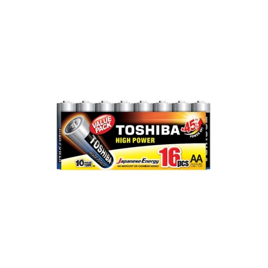TOSHIBA αλκαλικές μπαταρίες High Power LR06 AA (16 Τεμάχια)