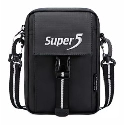 SUPER FIVE τσάντα ώμου K00104-BK, μαύρη