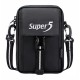 SUPER FIVE τσάντα ώμου K00104-BK, μαύρη