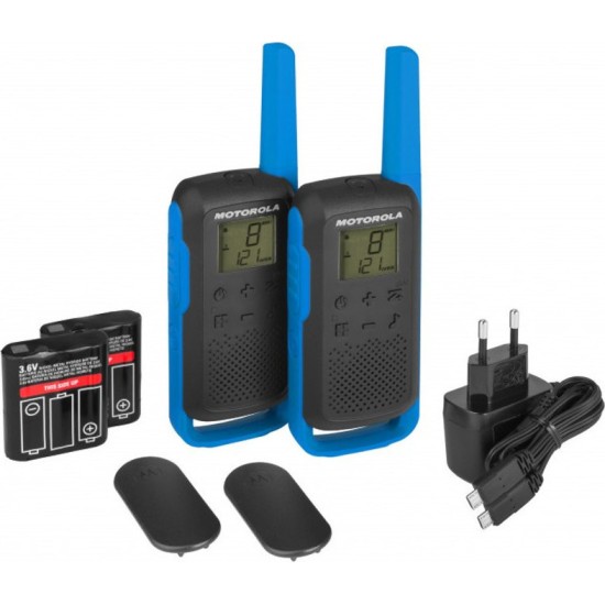 Motorola Talkabout T62 Ασύρματος Πομποδέκτης PMR Σετ 2τμχ Μπλε