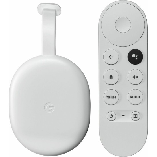 Google Smart TV Stick Chromecast with Google TV 4K UHD με Bluetooth / Wi-Fi / HDMI Snow και Google