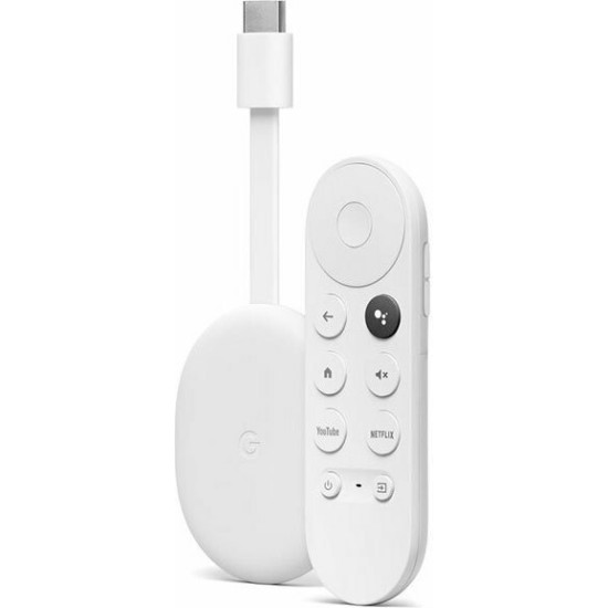 Google Smart TV Stick Chromecast with Google TV 4K UHD με Bluetooth / Wi-Fi / HDMI Snow και Google