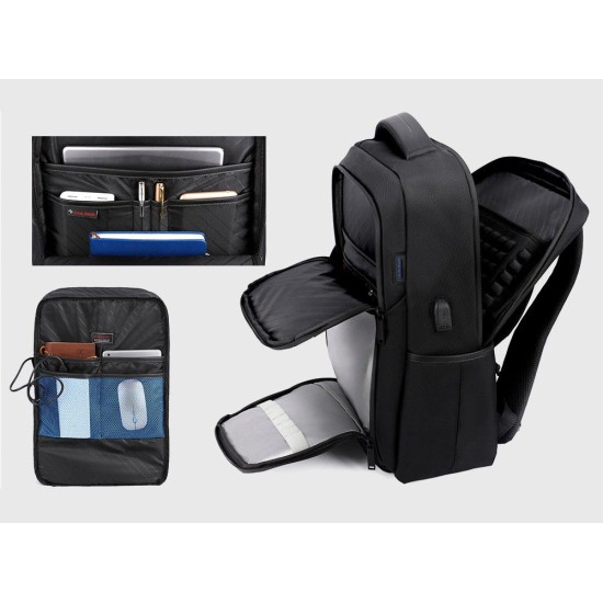ARCTIC HUNTER τσάντα πλάτης B00113C-BK με θήκη laptop 15.6