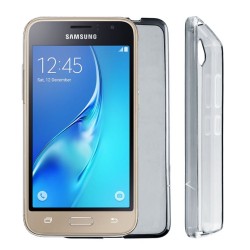 Volte-Tel Θήκη Samsung J1 2016 J120 4.5" Slimcolor TPU Διάφανη Γκρι