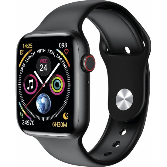 Ksix Urban 2 44mm Smartwatch με Παλμογράφο Μαύρο