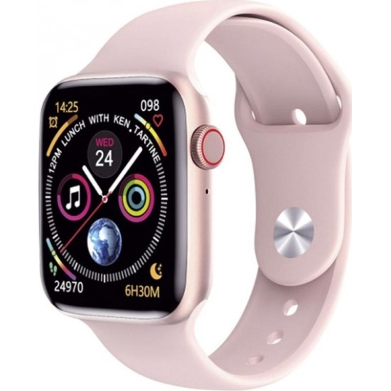 Ksix Urban 2 44mm Smartwatch με Παλμογράφο Ροζ Χρυσό