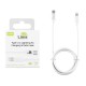 Lime Regular USB 2.0 Cable USB-C male - Lightning longer tip 1m (LCL01) Λευκό