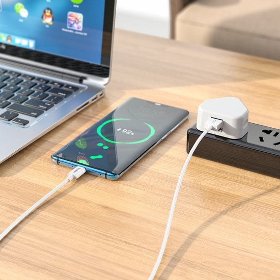 Καλώδιο σύνδεσης Hoco X64 Lightweight Combination Set USB σε USB-C έως 3Α 1.0m Λευκό