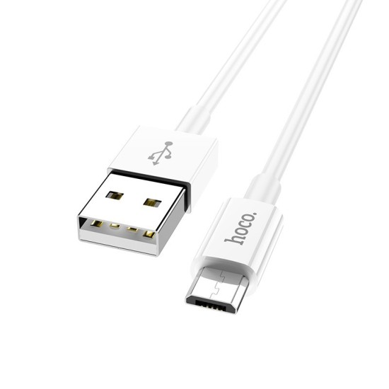 Καλώδιο σύνδεσης Hoco X64 Lightweight Combination Set USB σε Micro USB έως 2,4Α 1.0m Λευκό