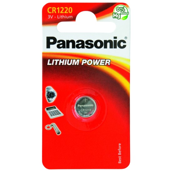 Panasonic Μπαταρία Λιθίου CR1220 3 Volt Lithium CoIn Battery