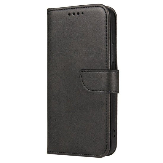 Magnet Case elegant case cover cover with a flap and stand function for Samsung Galaxy A13 5G black