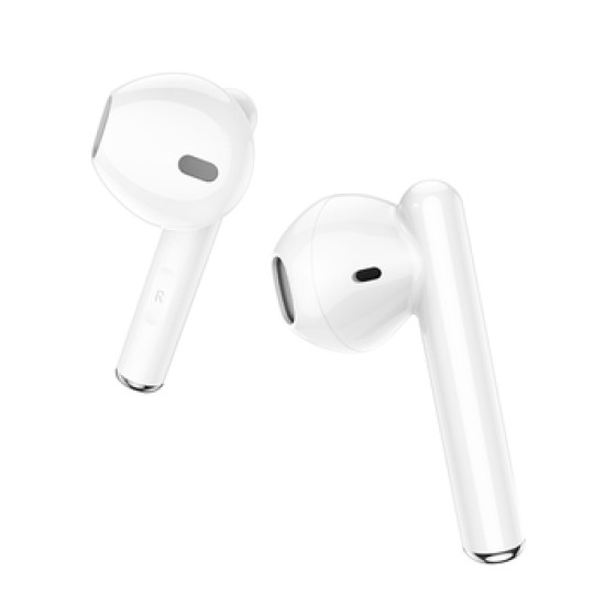 Borofone BW07 Earbud Bluetooth Handsfree Ακουστικά με Αντοχή στον Ιδρώτα και Θήκη Φόρτισης Λευκά