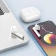 Borofone BW07 Earbud Bluetooth Handsfree Ακουστικά με Αντοχή στον Ιδρώτα και Θήκη Φόρτισης Λευκά
