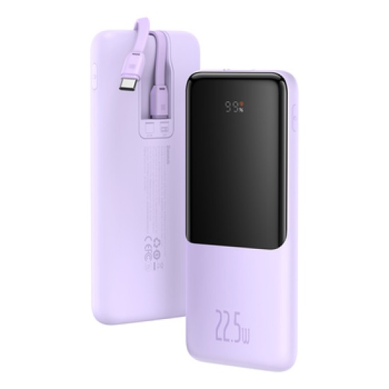 Baseus Elf PPJL010005 Power Bank 10000mAh 22.5W με Θύρα USB-C Μωβ