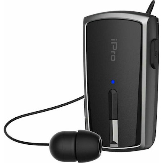 Ακουστικό Bluetooth iPro RH120 Retractable Μαύρο-Γκρι Ακουστικό Bluetooth iPro RH120 Retractable Μαύρο-Γκρι