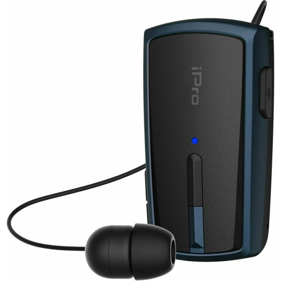 Ακουστικό Bluetooth iPro RH120 Retractable Μαύρο-Μπλε Ακουστικό Bluetooth iPro RH120 Retractable Μαύρο-Μπλε