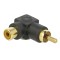 DELOCK Αντάπτορας RCA male σε RCA female, γωνιακός