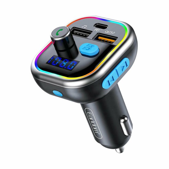 Earldom FM Transmitter ET-M61 με Bluetooth / USB Μαυρο